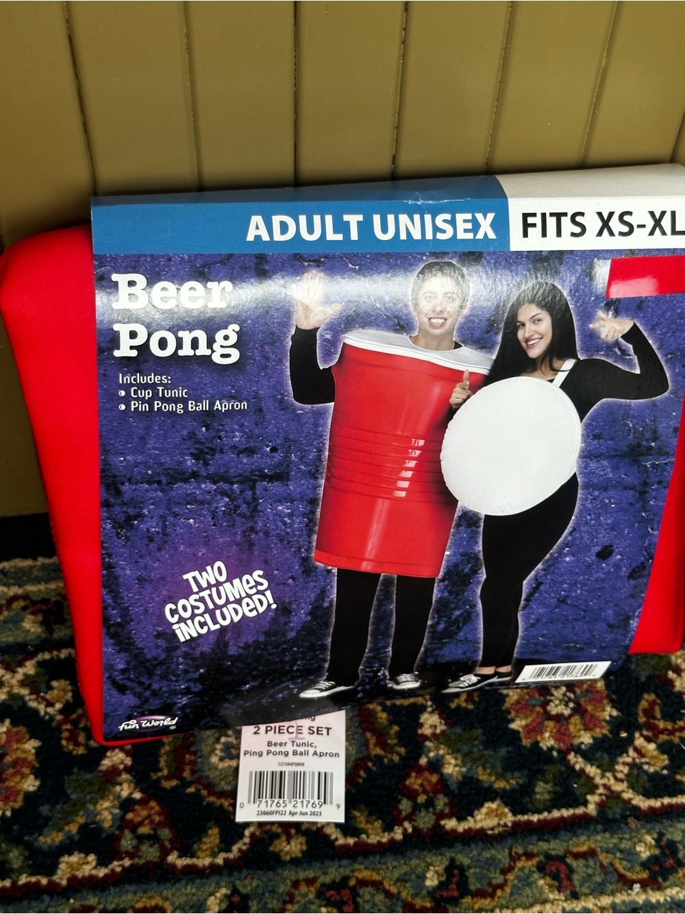 Fun World Red Beer Pong Costume - Adult Unisex NEW